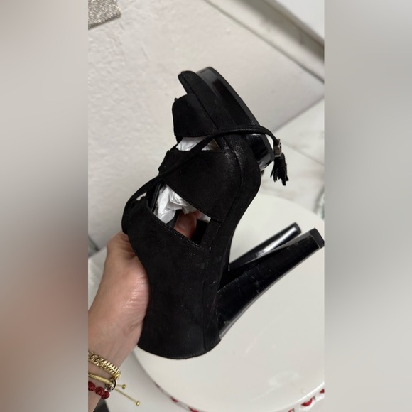 Coach Black Strappy Heels - Picture 3 of 11